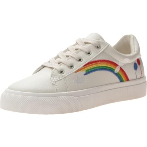 Spring Womens Casual Flat Shoes Fashion Womens White Lace-up Sneakers New Embroidery Painting Zapatos Mujer U13-64
