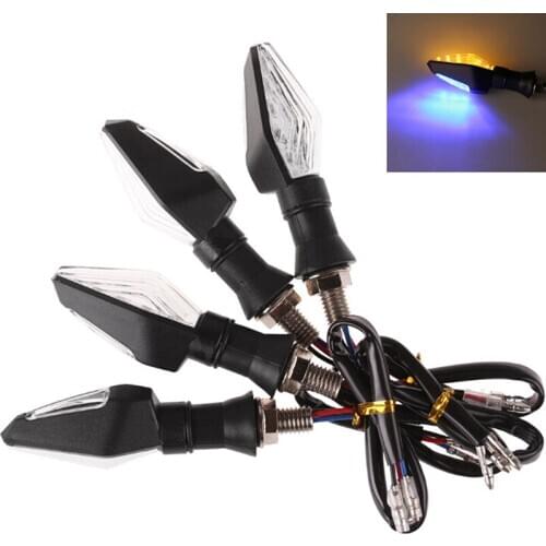 1PCS LED Motorcycle Turn Signal Indicator Light Blinker Universal Tail Flasher Flowing Water Blinker Motorcycle Flashing Lights