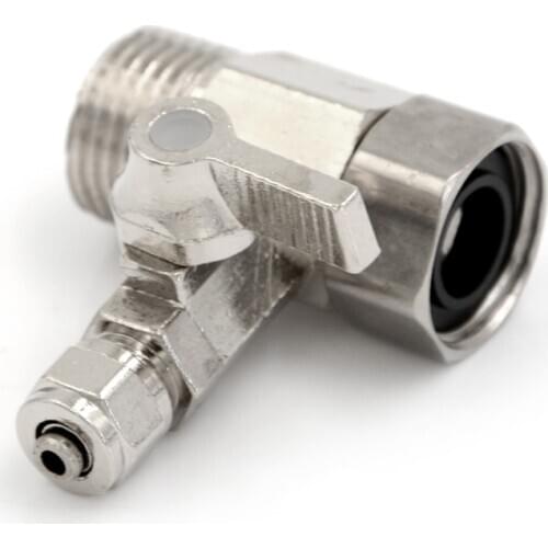 1Pcs Water Filter Purifier Adapter 1/2'' To 1/4" Ball Valve Faucet Tap Safe Copper Nickel Plating High Quality Wholesale