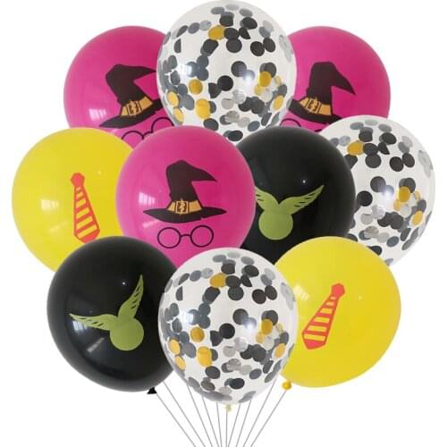 10pcs Harrys Balloon Magic Wizard Porter Pattern Latex Balloon Baby Shower Birthday Party Decoration for Kids Toy Helium Globos