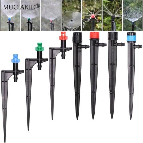 15PCS Gardening Watering Drip 13CM Stake Emitters Sprayer Vortex Sprinkler fit 4/7mm Hose Agriculture Irrigation Misting Nozzles