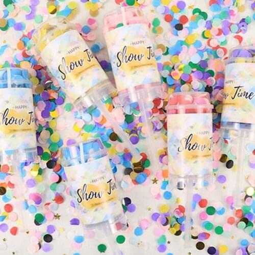 18 Styles Confetti Party Popper Cannons Handheld Fireworks Gender Reveal Birthday DIY Party Celebration