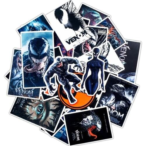 30pcs/set Marvel Venom Sticker Sets Cartoon Disney Anime Figure Waterproof Trolley Case Graffiti Stickers Children Toys Gifts