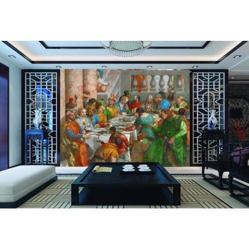 3d wall murals wallpaper for living room Persian court dinner oil painting background home decor photo wallpaper for walls 3 d