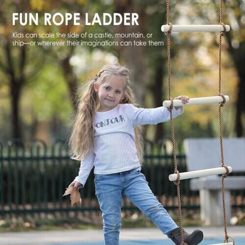 6 Rungs Climbing Rope Ladder Children Kids Sport Rope Swing Safe Fitness Toys Equipment Children Activity Climbing Game Toys