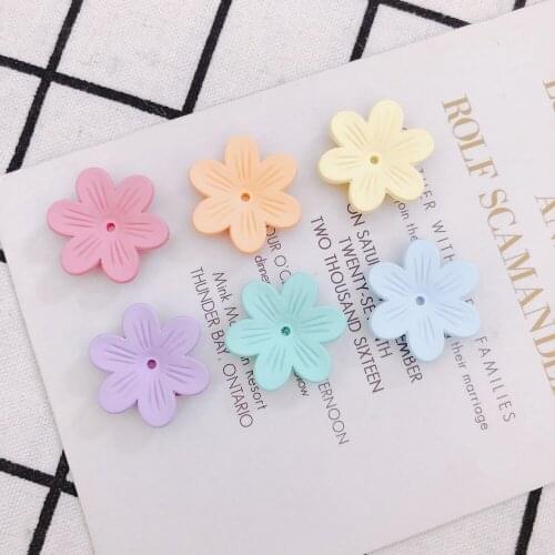 DIY New Resin Flower Child Hairpin Cute Simple Headdress Earring Accessories Material 6pcs