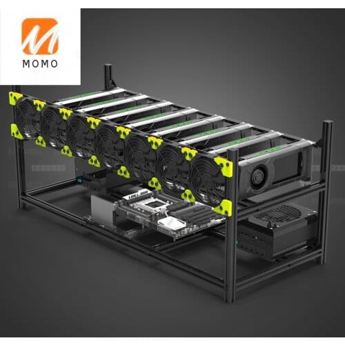 8 GPU V3C Aluminum Stackable Open Air Rig Rack Case Computer Tower Miner Frame Rig