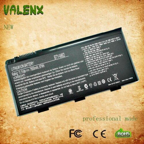 Laptop Battery 7800MAH For MSI BTY-M6D E6603 GT60 GT660 GT670 GT70 GT780 GX60 GX660 GX780 GX680 GX660R GT663 Series