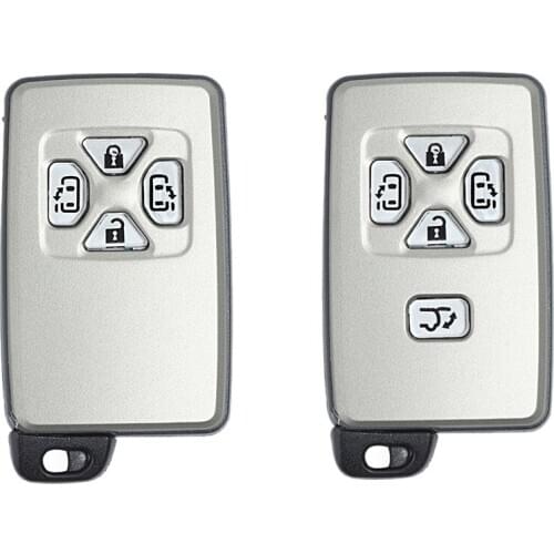 Car Smart Card Remote Car Key Shell Case Fob For Toyota Alphard Estima Vellfire