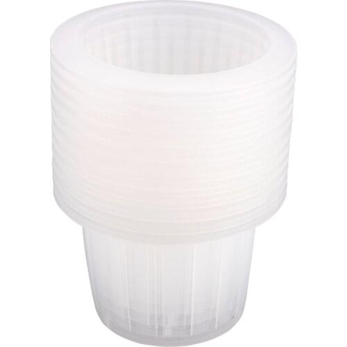 Net Basin Root Fixer Mesh Cup Flower Planting Container Pots Resin With Sponge Transparent Durable Soilless Cultivation Basket