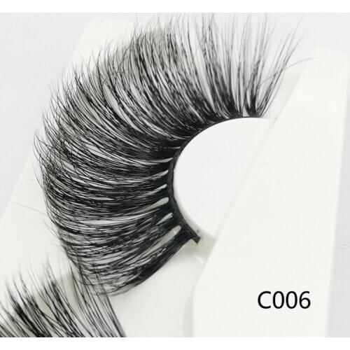 Cursavela mink eyelashes thick makeup lashes 30mm dramatic winged fluffy multilayers handmade 1 pair eyelashes curly extensions