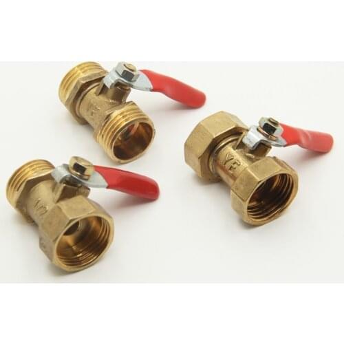 1/2-1/8male and Female Thread Brass Water Oil Gas Pipeline Cut Off Ball Valve Fittings Pneumatic Connector Controller Handle