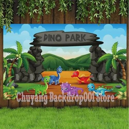 Little Dinosaur Backdrop Baby Shower Birthday Party Dino Park Children Photography Background For Photo Studio Prop