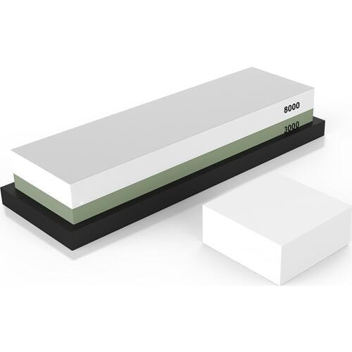 Hot sale Premium Sharpening Stone 2 Side Grit 3000/8000 Whetstone | Best Kitchen Knife Sharpener Waterstone with NonSlip Rubbe