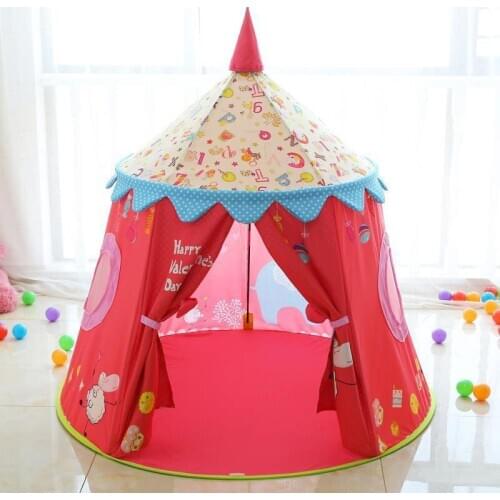 Princess Prince Play Tent Portable Foldable Folding Tent Children Boy Castle Baby Yurt House Play House Kids Outdoor Toy Tent