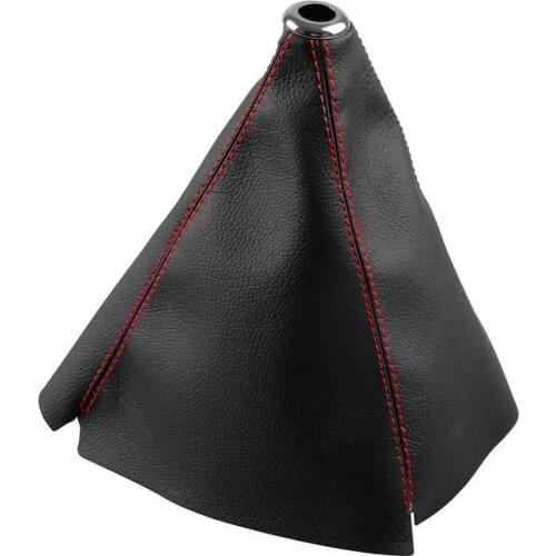 Leather Short Shifter AT MT Shift Knob Shifter Gear Knob Boot Cover For Ford Galaxy Mondeo 3 4 S max C max Honda