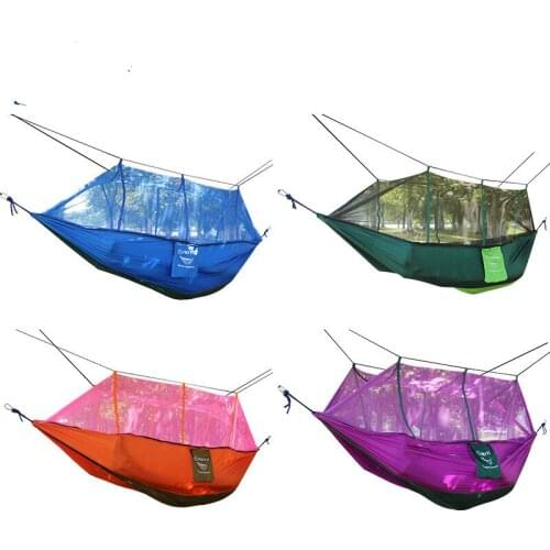 Summer camping swing outdoor mosquito net hammock nylon chair patio furniture tent hanging adult covered hammocks