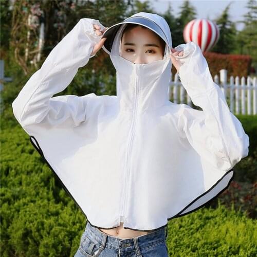 Summer sun protection hat female UV protection outdoor bicycle face sun hat travel sun protection clothing shawl
