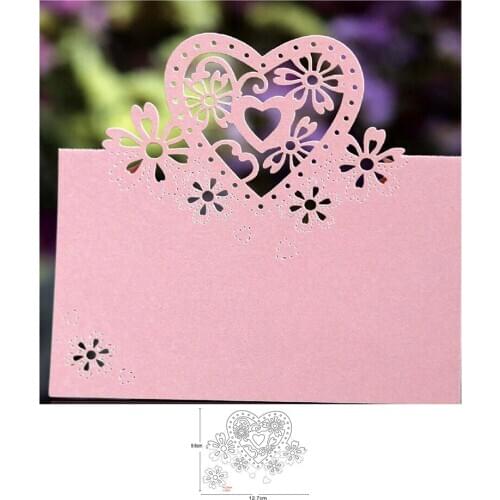 Metal Cutting Dies DIY Etched heart shape frame flower Dies Craft Paper Card Making Scrapbooking Embossing die stencils