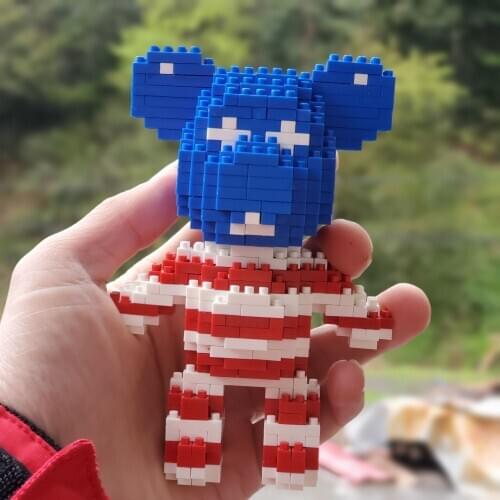 Cartoon bear Mini Blocks Small Building Bricks toy Juguetes Assemblage Toys For Kids Gifts Girls Present