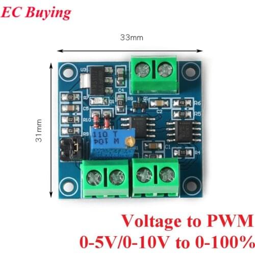 Voltage to PWM Converter Module 0-5V 0-10V to 0-100% PWM Adjustable Power Module