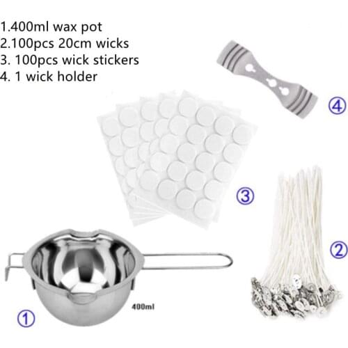 1set DIY Candle Crafting Kit Handmaking Craft Tool Wick Birthday Girlfriend Gift Making Melting Pot Suitable for Beginner Novice