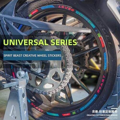 Wheel Stickers Modified Motorcycle 17 Inch Wheel Stickers Accessories Electric Scooter Decoration 12 Inch Tire Rim Decals