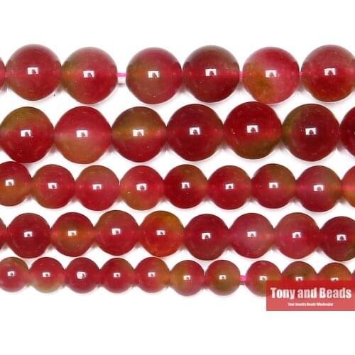 Natural Stone Rose Green Chalcedony Jades Loose Beads 6 8 10 MM Pick Size For Jewelry Making