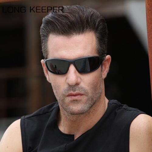 LongKeeper 2020 Polarized Sunglasses Men Women Square Driving Night Vision Glass Outdoor Sports Eyewears UV400 Goggles Shades