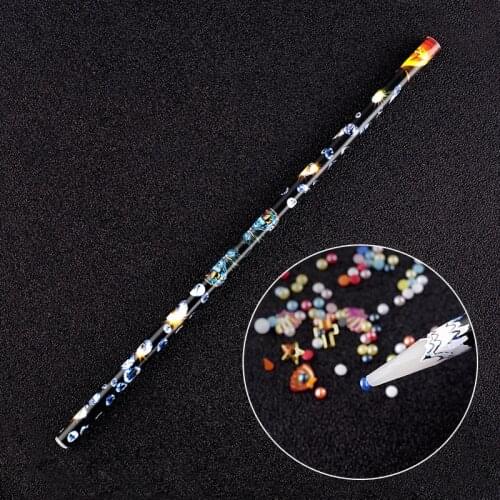 Profressional Nail Dotting Tool Beads Gems Studs Picker Nail Art Design Wax Pen Rhinestone Pick Up Point Drill Pencil Stick