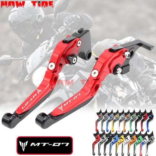 Logo MT07 For Yamaha Mt 07 MT-07 2014-2016 Motorcycle Accessories Adjustable Folding Extendable Brake Clutch Levers