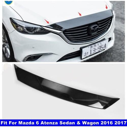 Exterior Refit Kit Front Up Grid Grill Grille Around Hood Protection Panel Cover Trim For Mazda 6 Sedan & Wagon 2016 2017