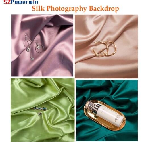 SZPowerwin Silk Photography Backdrop 1.4x1m 1.4x2m 1.4x3m 1.4x4m 1.4x5m Photo Studio Kit Chroma Key Jewelry Background Cloth