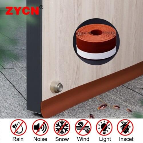 6M/10M Door Bottom Seal Strip Weather Window Rubber Seal Weatherstrip Windproof Dust Self Adhesive Door Windshield Sealing Tape