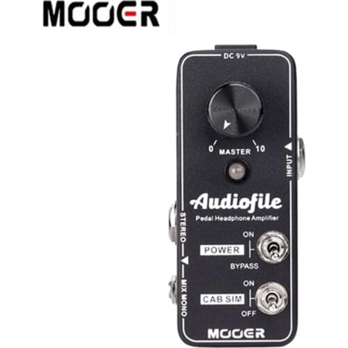 MOOER Audiofile Headphone Amplifier Guitar Effect Pedal Built-in Analog Speaker Cabinet Simulation True Bypass Full Metal Shell