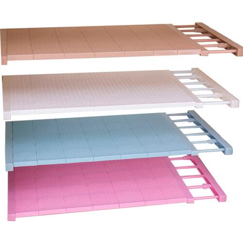 35cm width Retractable Closet Organizer Shelf Adjustable Kitchen Cabinet Storage Holder Cupboard Rack Wardrobe Organizer Shelf