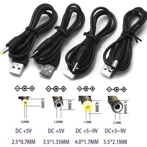 High Quality USB Port To 3.5 4.0 5.5mm Connection Offer 5V DC Barrel Jack Power Cable Cord Connector