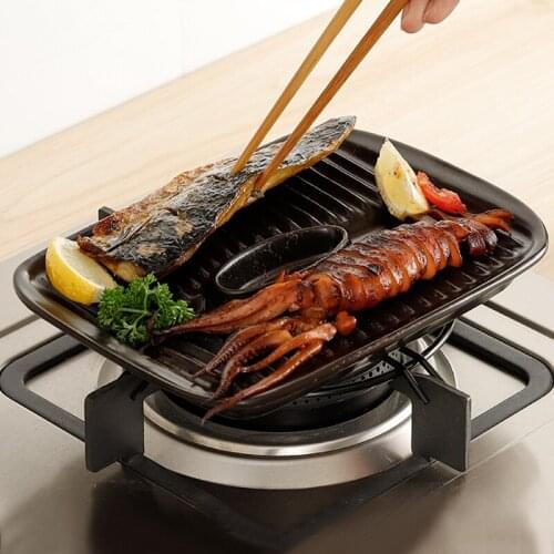 Japan Imported Ceramic Grill Direct Fire Toaster Toast Grill for Gas Stove Grilled Fish Rack Non Stick Baking Tray