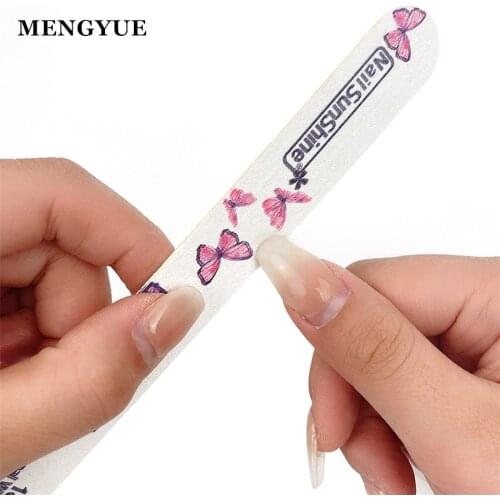 100/180 Double-sided Nail Art Files Sandpaper Board Acrylic Nail Gel Polishing Sanding Buffers Block Manicure Tools Accessories