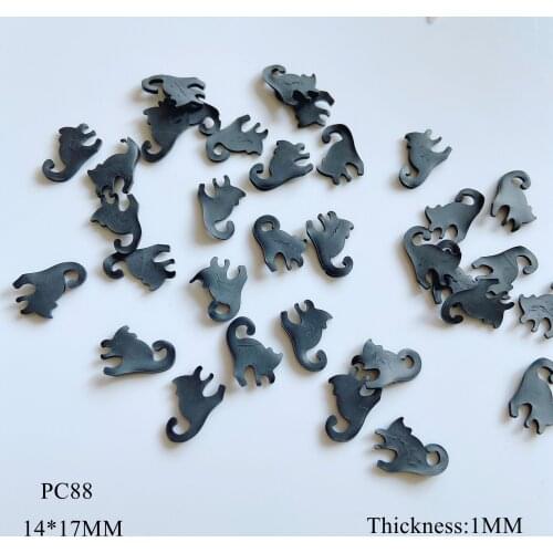 20g/bag Polymer Clay Slices Big Polymer Clay 1mm-thickness Halloween Pieces Pumpkin and Cat Deco PC87/88