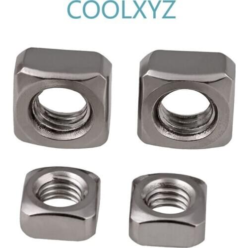 304 / 316 stainless steel square nut \ square nut m3m4m5m6m8m10m12 DIN557 10PCS