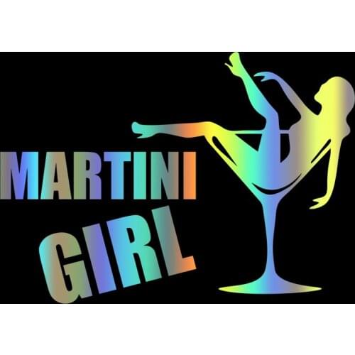 40115# Die-Cut Vinyl Decal Martini Girl Car Sticker Waterproof Auto Decors on Car Body Bumper Rear Window