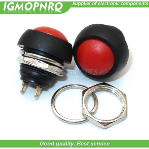 5pcs PBS-33B Red 12mm Waterproof Momentary Push button Switch IGMOPNRQ