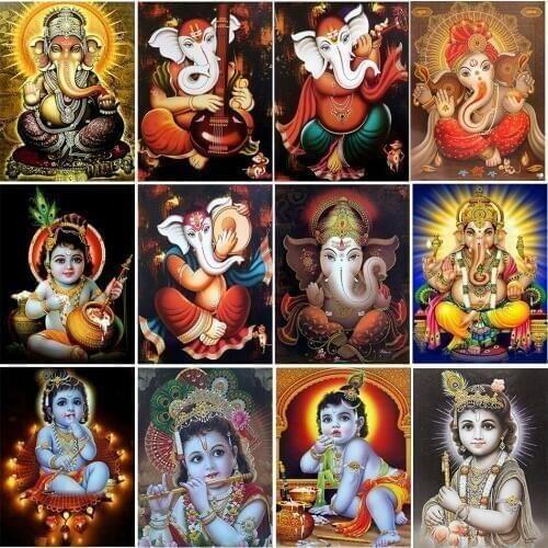 DIY Diamond embroidery sale Hindu elephant trunk Diamond painting religion diamond art peinture diamant mosaic diamond Stickers