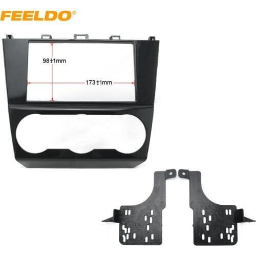 FEELDO Car 2DIN Refitting Radio Stereo DVD Frame Fascia For Subaru Impreza/Forester/XV Dash Panel Installation Kits #HQ3640