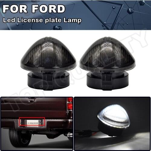 2Pcs White LED License Number Plate Lamp Lights For Ford F150 F-150 2001-2014 Ranger Explorer Sport Trac 2007- OEM#1L3Z-13550-BA