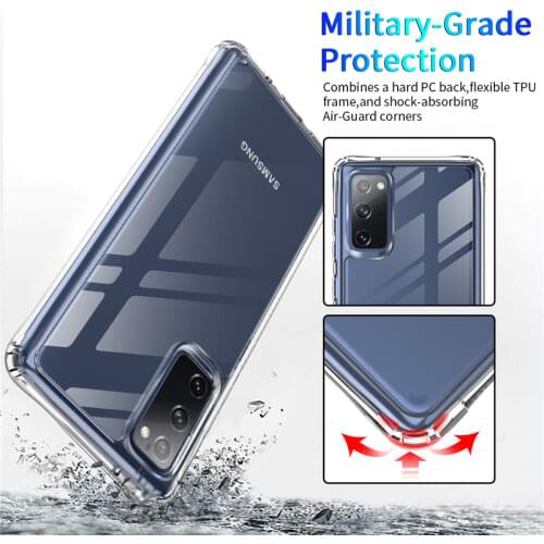 Drop Protection Anti-yellow Clear Acrylic Case for Samsung Galaxy S20 FE 5G S10 Plus Note 10 20 Ultra Best Quality Back Cover