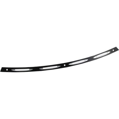 Black CNC Aluminum Slotted Windshield Windscreen Trim Motorcycle For Harley Electra Street Glide Bike 1996-2013