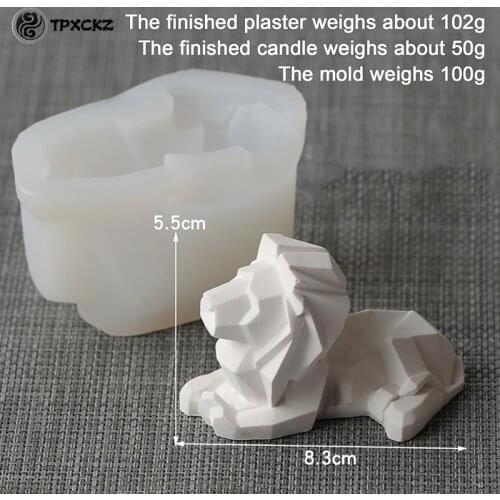 Geometric Lion Candle Mold Silicone Mold For Candle Making DIY Handmade Christmas Gifts Christmas Home Decoration