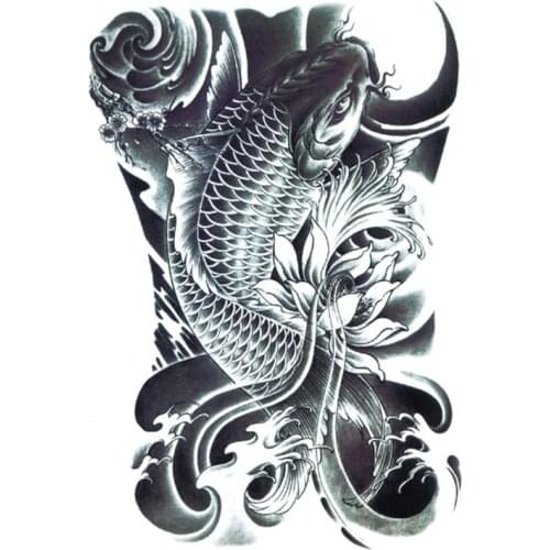 Carp flower arm tattoo stickers lasting environmental protection tattoo stickers fake tattoo death tattoos temporary tatoo